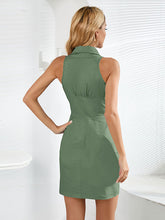 Mini Dresses Green Sleeveless Short Dress